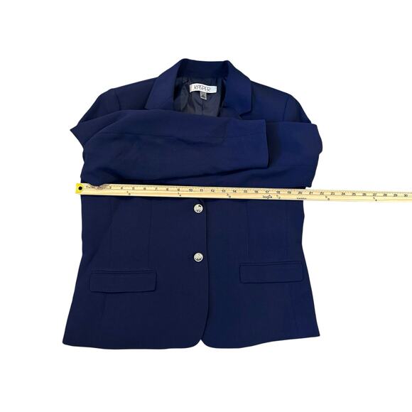 *SOLD* NWT Kasper Women’s Navy Power Blazer Jacket Size 12 Classic Career - Picture 4 of 9